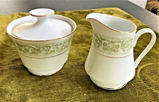 Conjunto de creme e açúcar Mikasa porcelana fina com faixas douradas padrão arabesco, usado comprar usado  Enviando para Brazil