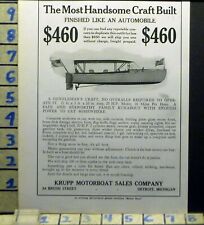 1912 BARCO EMBARCAÇÃO NÁUTICA KRUPP DESIGN DE LANCHA VENDAS DETROIT MI AD BG40 comprar usado  Enviando para Brazil