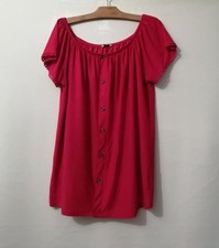 Blouse rouge polyester d'occasion  Bourg-de-Thizy
