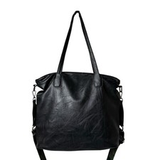 Bolsa Joy Susan preta couro sintético alça dupla zíper fecho bolsos internos ombro comprar usado  Enviando para Brazil