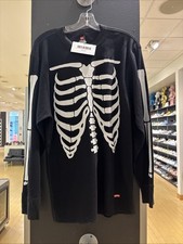 Supreme Hanes Bones Thermal Crew preto tamanho XL esqueleto Halloween comprar usado  Enviando para Brazil