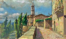 Dipinto olio paesaggio usato  Lucca
