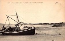 Cartão postal antigo barco de pesca Mayo's Beach Wellfleet Massachusetts Cape Cod J7 comprar usado  Enviando para Brazil