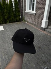 Boné Prada Vintage Nylon Metal Logotipo Preto, usado comprar usado  Enviando para Brazil