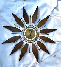 teak wall clock for sale  New Hyde Park