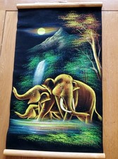 Elefant handbemalt stoff gebraucht kaufen  Versand nach Germany
