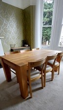 Solid oak dining for sale  LEAMINGTON SPA