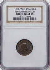 1861 benjamin franklin for sale  Chicago