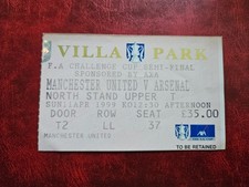 BILET 1998/1999 TREBLE ARSENAL - MANCHESTER MAN UTD UNITED FA CUP PÓŁFINAŁ na sprzedaż  PL