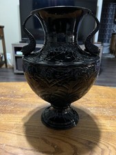 Usado, Urna de aço vintage estilo neoclássico sueco duas alças peixe carpa 13,5" de altura comprar usado  Enviando para Brazil
