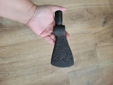 Machado antigo de 1800 com cabeça de tomahawk cachimbo nativo americano com índio e urso comprar usado Machado antigo de 1800 com cabeça de tomahawk cachimbo nativo americano com índio e urso comprar usado  Enviando para Brazil