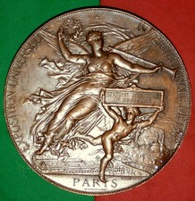 MEDALHA BRONZE FRANCÊS / EXP.U NIVERSSELLE INTERNATIONAL 1878 POR J.C. CHAPLAIN comprar usado  Enviando para Brazil
