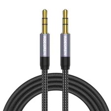 Usado, 1m Klinke Audio Nylon Kabel 2x 3,5mm Stereo-Klinkenstecker AUX HiFi Kopfhörer comprar usado  Enviando para Brazil