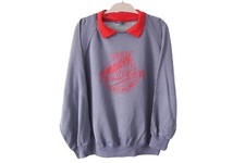 Vintage NIKE Bluza z kołnierzem okrągły dekolt duże logo Rozmiar L lata 80-te made in Italy na sprzedaż  PL