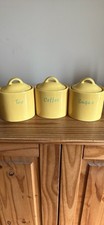 tea coffee sugar canisters yellow for sale tea coffee sugar canisters yellow for sale REDCAR