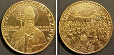 Leone commemorativa alluminio usato  Genova