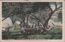 Cartão postal Tents Camp Life of US Boys Hot Wells Ground San Antonio Texas década de 1910, usado comprar usado Cartão postal Tents Camp Life of US Boys Hot Wells Ground San Antonio Texas década de 1910, usado comprar usado  Enviando para Brazil