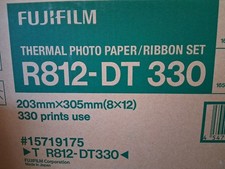 Conjunto de fita/papel filme Fiji R812-DT 330 (8x12) 165 impressões X 2 rolos caixa aberta comprar usado  Enviando para Brazil