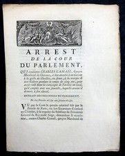 1777 condamnation galères d'occasion  Vitré