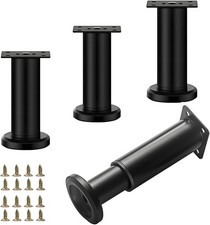 Pernas de móveis de metal 4 peças ajustáveis 4,7-7,08 polegadas preto Z84. comprar usado  Enviando para Brazil