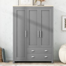 Freestanding wood wardrobe for sale  Walnut