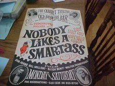 Pôster antigo Cabaret Theatre Old Absinthe Bar New Orleans Nobody Like A Smartass comprar usado  Enviando para Brazil