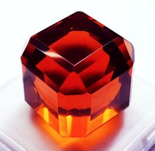 Cubo De Topacio Naranja Brasileño Certificado De 143 A 147 Ct ~ Regalo Gratis comprar usado  Enviando para Brazil