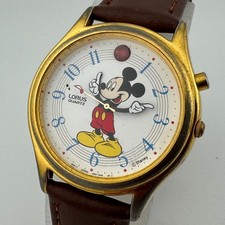 Antigo Lorus Disney Mickey Small World Relógio Musical Unissex Tom Dourado Nova Bateria comprar usado  Enviando para Brazil