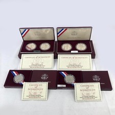Usado, Moedas dos Jogos Olímpicos do Centenário de Atlanta 1995 e 96 dos EUA certificado de autenticidade H1222/4/B comprar usado  Enviando para Brazil