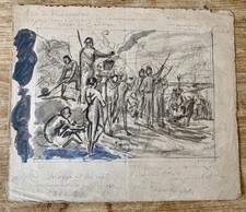 Dessin ancien xixeme d'occasion  Belleville