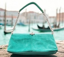 Borsa spalla turchese usato  Carmagnola