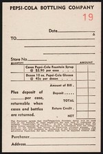 Vintage receipt pepsi for sale  Clinton