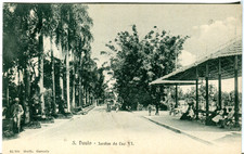 Brasil Brasil São Paulo - Jardim da Luz VI antigo cartão postal publicado Gaensly comprar usado  Enviando para Brazil