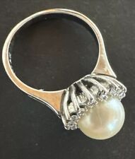 Weissgoldring perle 9mm gebraucht kaufen  Unterschleißheim