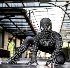 Black spiderman cosplay d'occasion  Montreuil