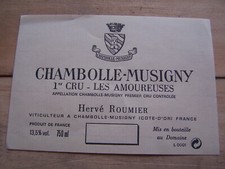 Etiquette vin chambolle usato  Spedire a Italy