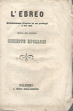 Ebreo. melodramma tragico usato  Italia