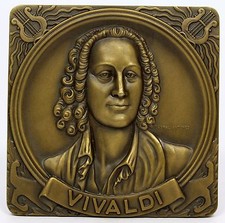 MEDALHA DE BRONZE / PLACA / ARTE MÚSICA CLÁSSICA / VIVALDI / por Cabral Antunes comprar usado  Enviando para Brazil