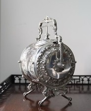 Barril de biscoito giratório movimento estético vitoriano James Dixon & Sons década de 1880 comprar usado  Enviando para Brazil