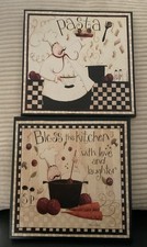 Decoração de parede Bless This Kitchen With Love & Laugh/Macarrão 2 10x10 lona comprar usado  Enviando para Brazil