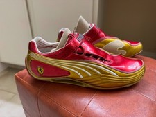 Sapatos masculinos Puma Ferrari edição especial ouro vermelho metálico tamanho 10 , usado comprar usado  Enviando para Brazil