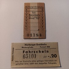 Marburger kreisbahn fahrkarte gebraucht kaufen Marburger kreisbahn fahrkarte gebraucht kaufen  Ebsdorfergrund