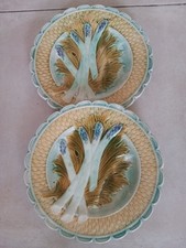 Assiettes asperges barbotine d'occasion  Juan-les-Pins