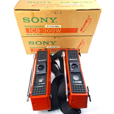 2 Walkie Talkie Vintage Sony ICB-300W Laranja em Caixas Originais Muito Bom Estado - Não Testado comprar usado  Enviando para Brazil