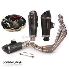 Sistema de exaustão preto tubo cabeçalho pontas para Honda CBR650R CBR650F CB650F 2014-2024 comprar usado  Enviando para Brazil