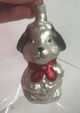 Ornamento de Natal vidro soprado ornamento de ovelha bebê cordeiro Alemanha branco preto vermelho, usado comprar usado  Enviando para Brazil