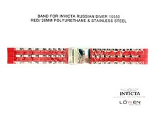 Autêntica pulseira de relógio Invicta Russian Diver 10550 poliuretano vermelho 26mm, usado comprar usado  Enviando para Brazil