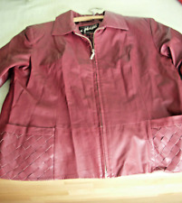 Dunkelrote lederjacke echtlede gebraucht kaufen  Görlitz