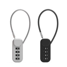 Portable 4-Digit Combination Lock Zinc Alloy Cable Anti-Theft Travel Luggage Blk comprar usado  Enviando para Brazil