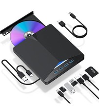 Unidade externa de CD DVD USB 3.0 gravador gravador player para PC laptop Windows 11 10 comprar usado  Enviando para Brazil